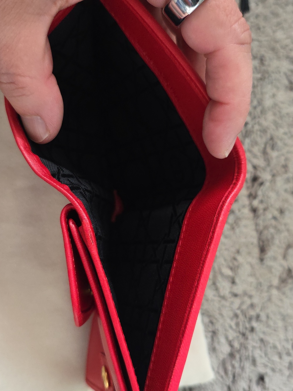 Dior Red Quilted Leather Wallet - Picture 12 of 13
